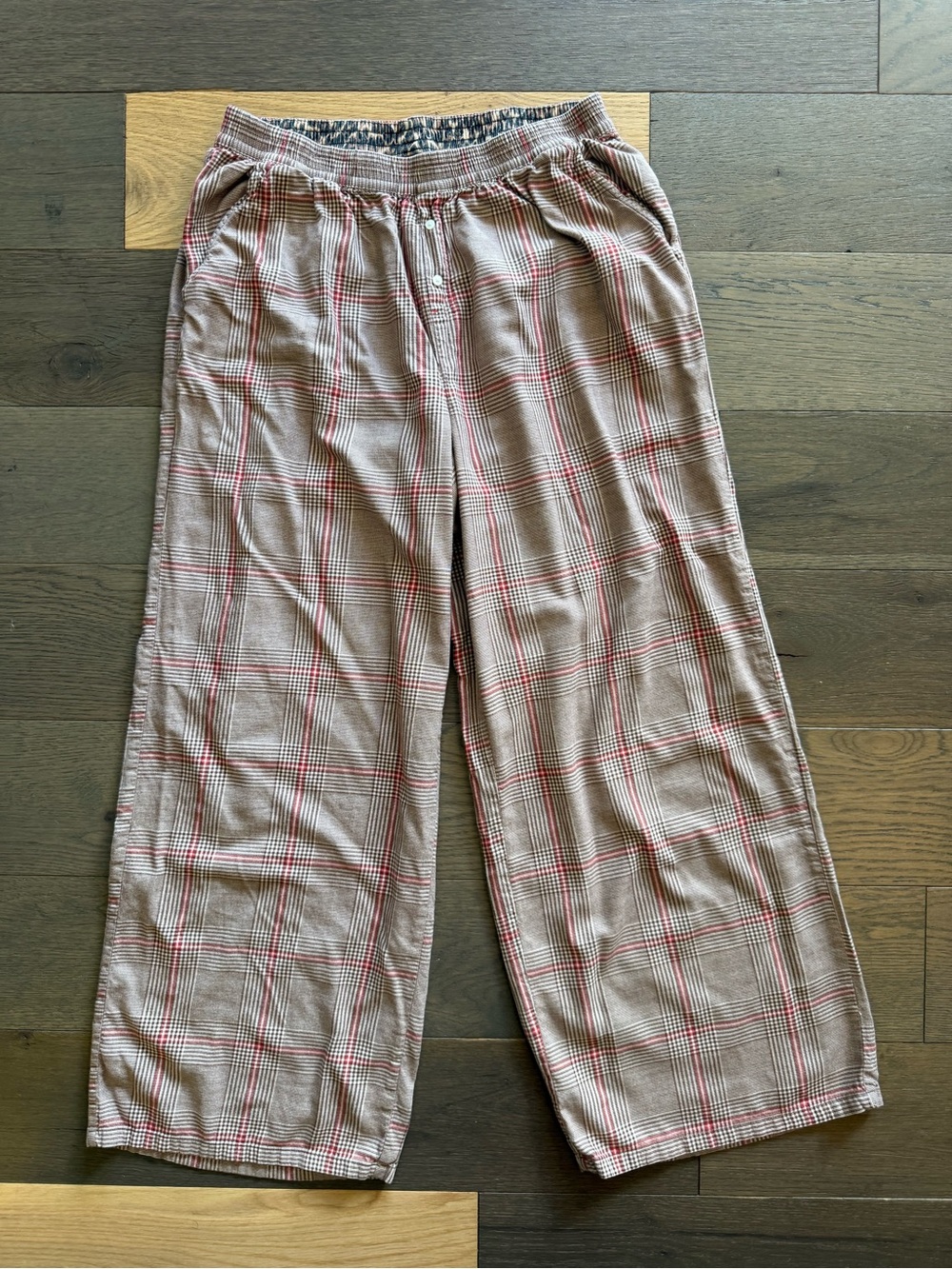 Aerie Wide-Leg Plaid Lounge Pajama pants Size Large